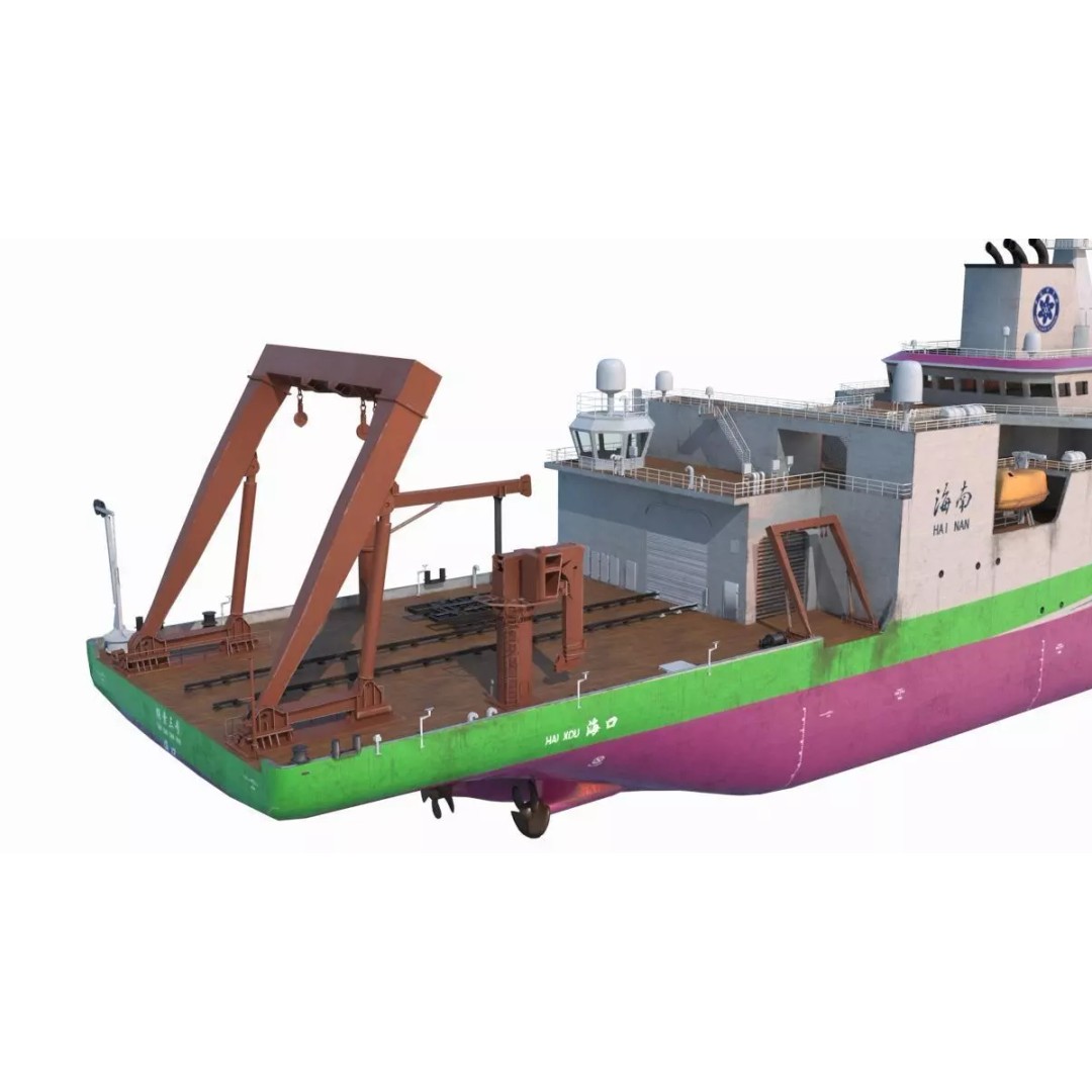 Scientific Research Ship 3D Model – High Poly PBR Asset, FBX - View 11