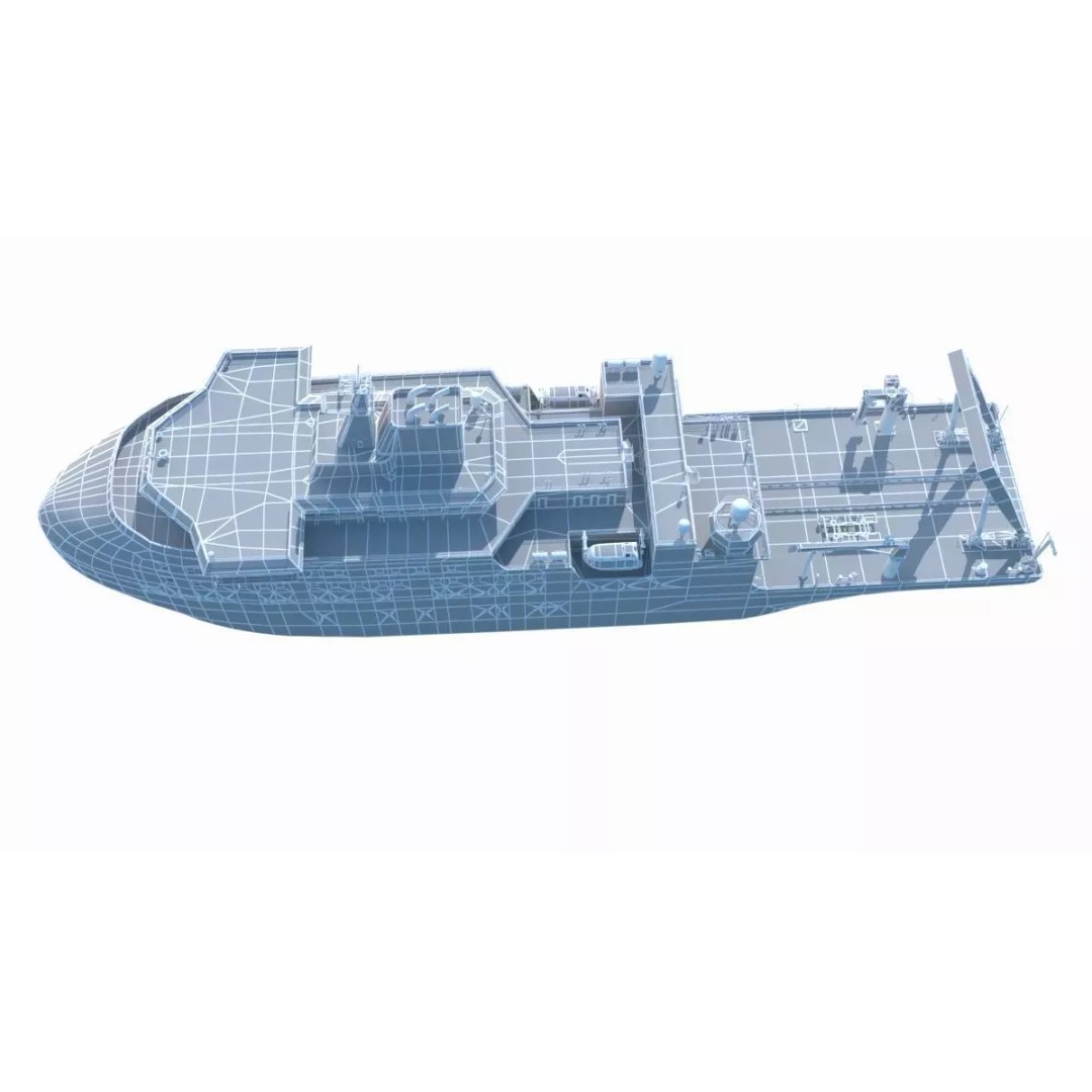 Scientific Research Ship 3D Model – High Poly PBR Asset, FBX - View 16