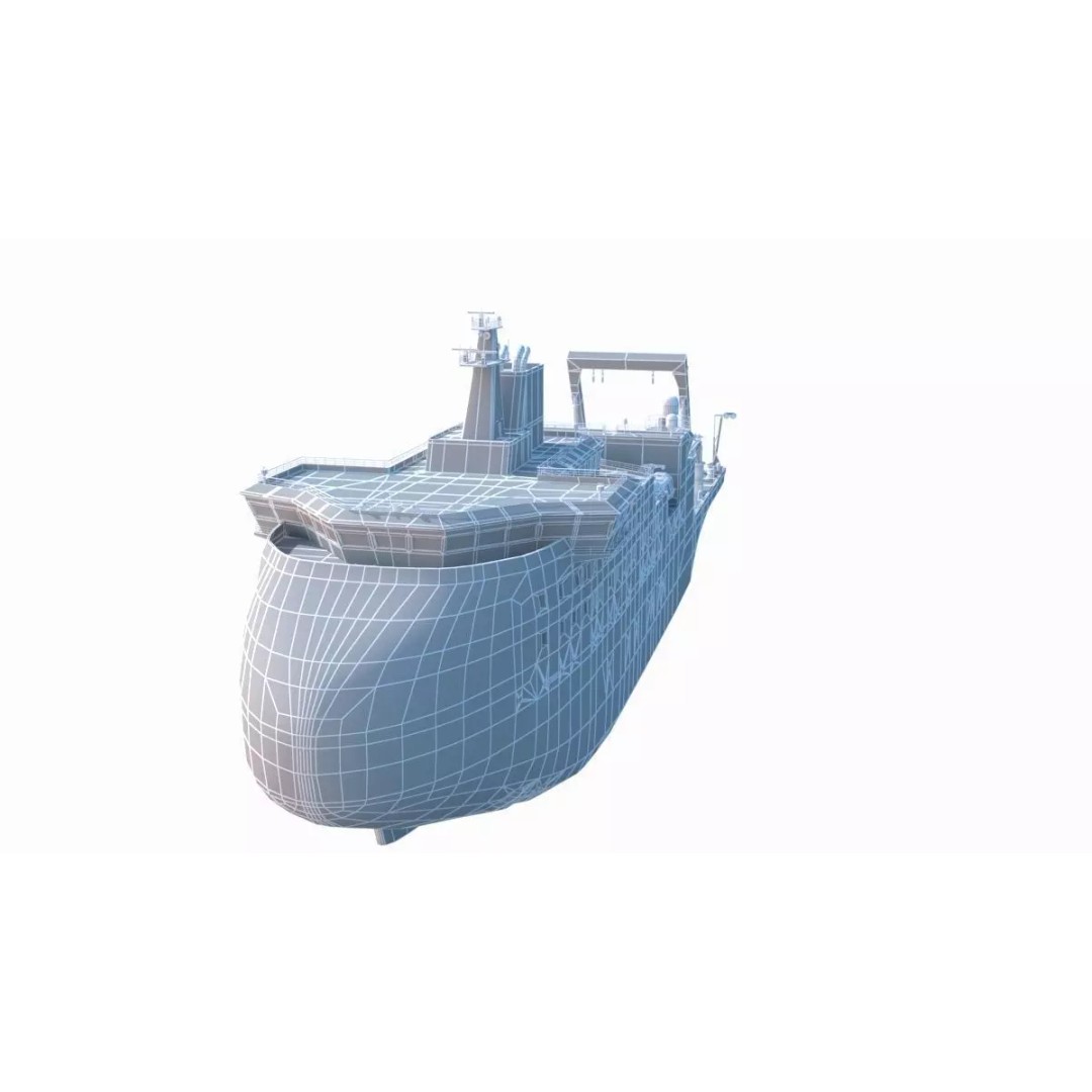 Scientific Research Ship 3D Model – High Poly PBR Asset, FBX - View 17