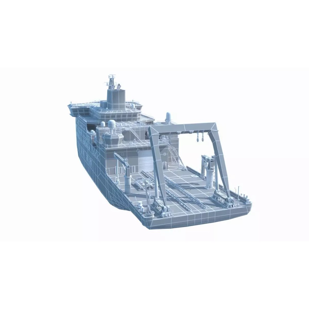 Scientific Research Ship 3D Model – High Poly PBR Asset, FBX - View 18