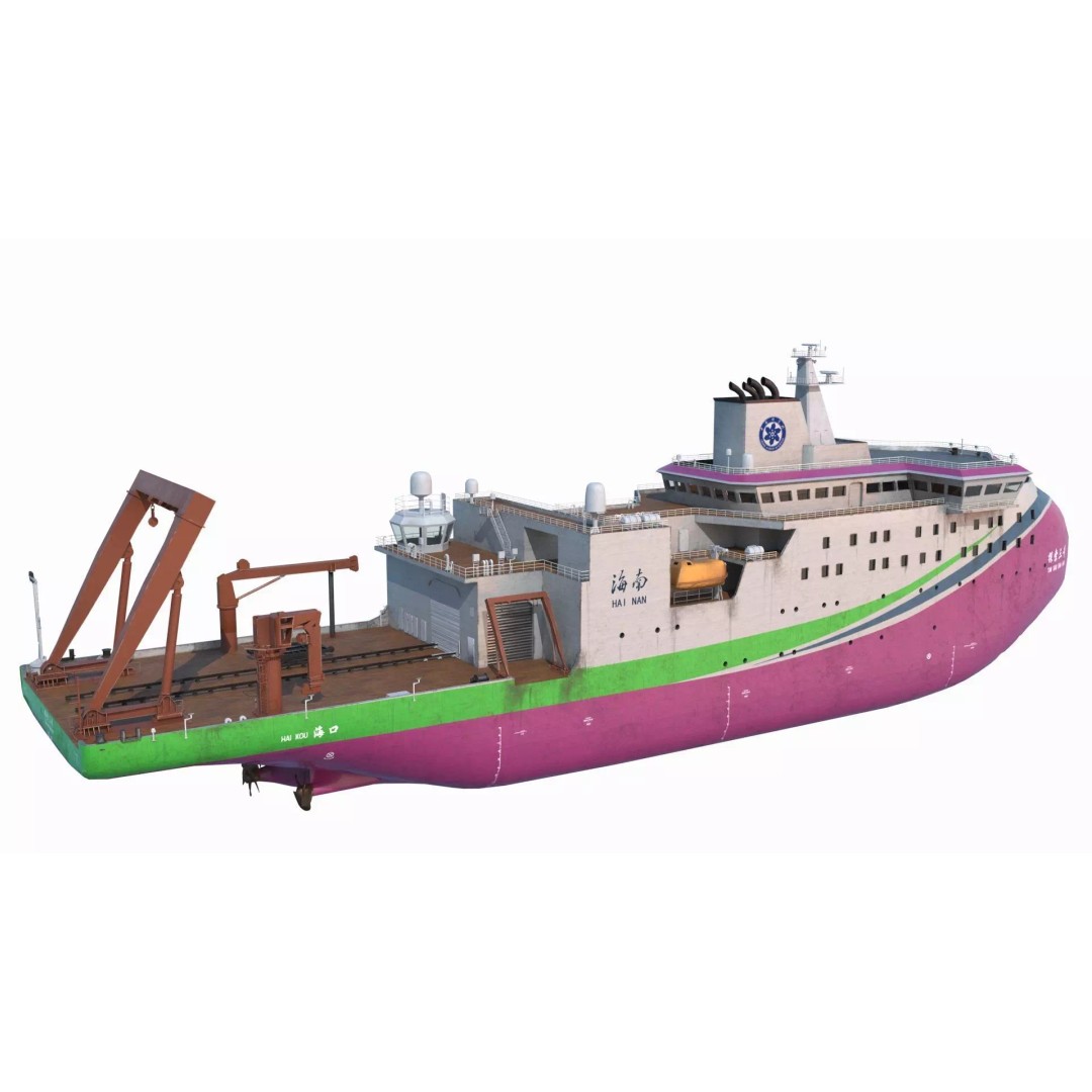 Scientific Research Ship 3D Model – High Poly PBR Asset, FBX - View 5