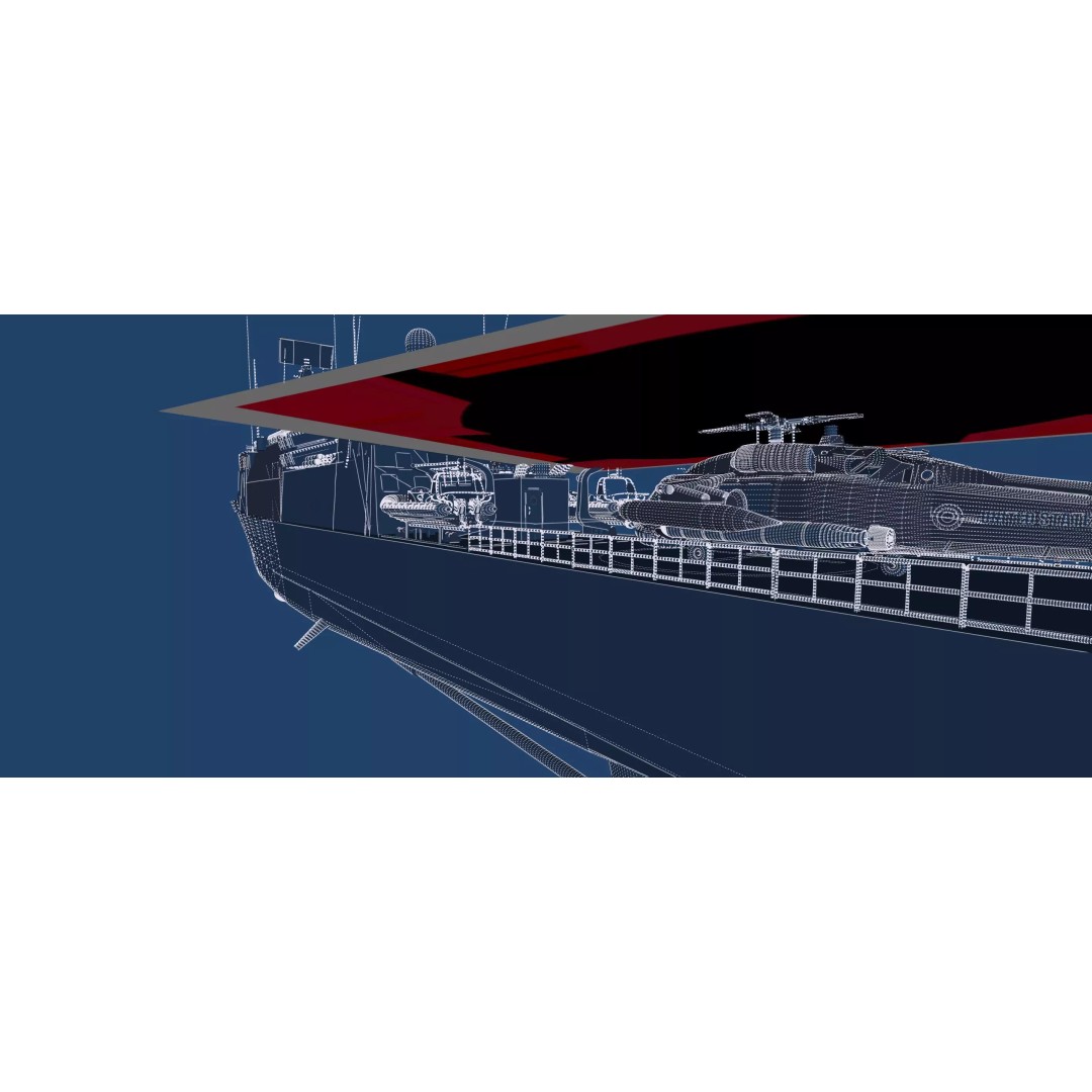 Navy Multirole Corvette 3D Model – Detailed Military Vessel, FBX, OBJ