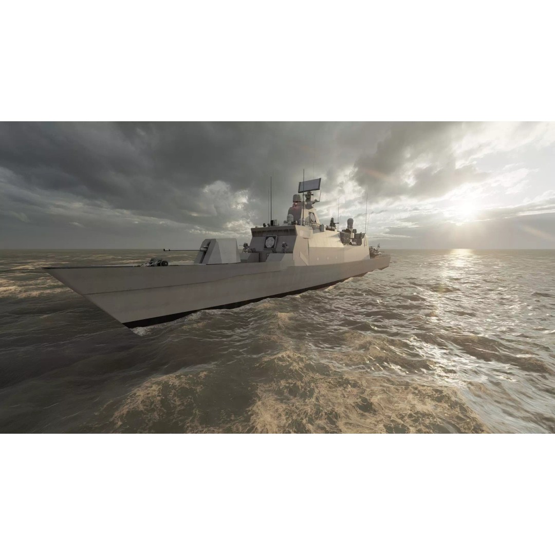Navy Multirole Corvette 3D Model – Detailed Military Vessel, FBX, OBJ - View 14
