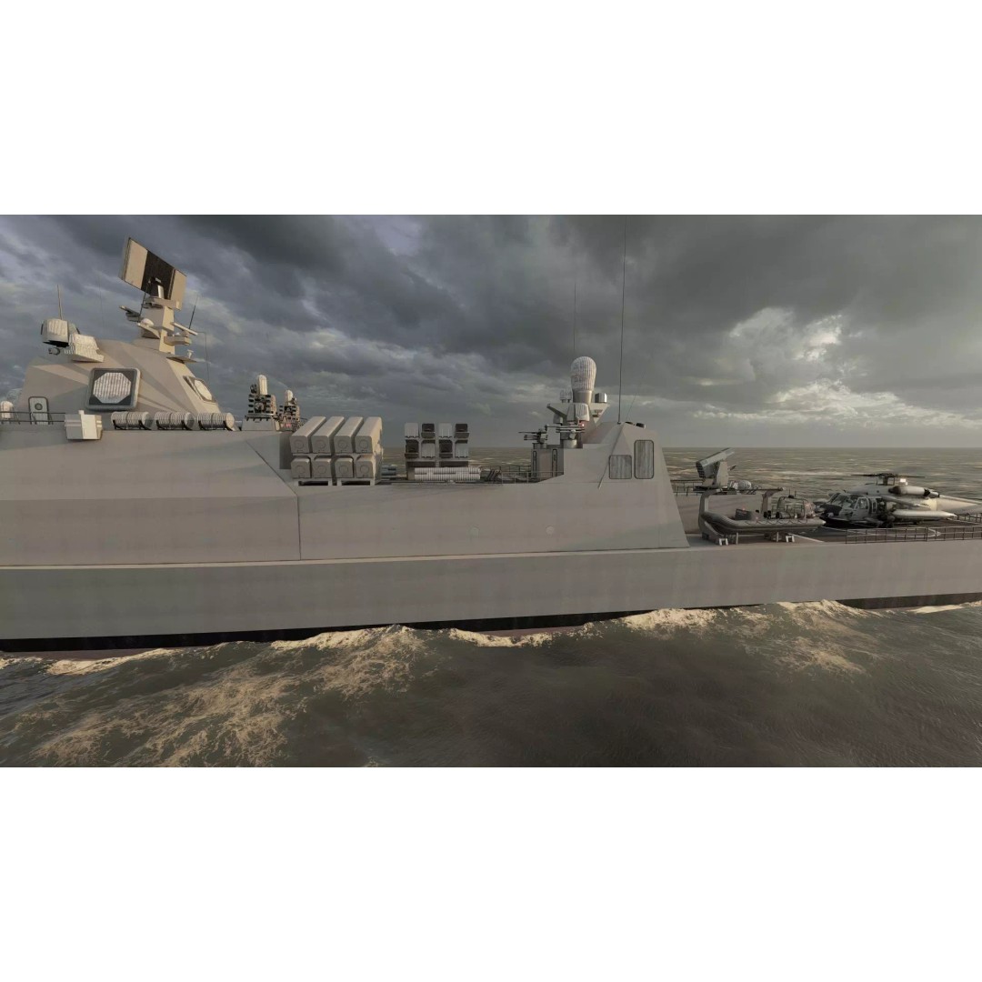 Navy Multirole Corvette 3D Model – Detailed Military Vessel, FBX, OBJ - View 17