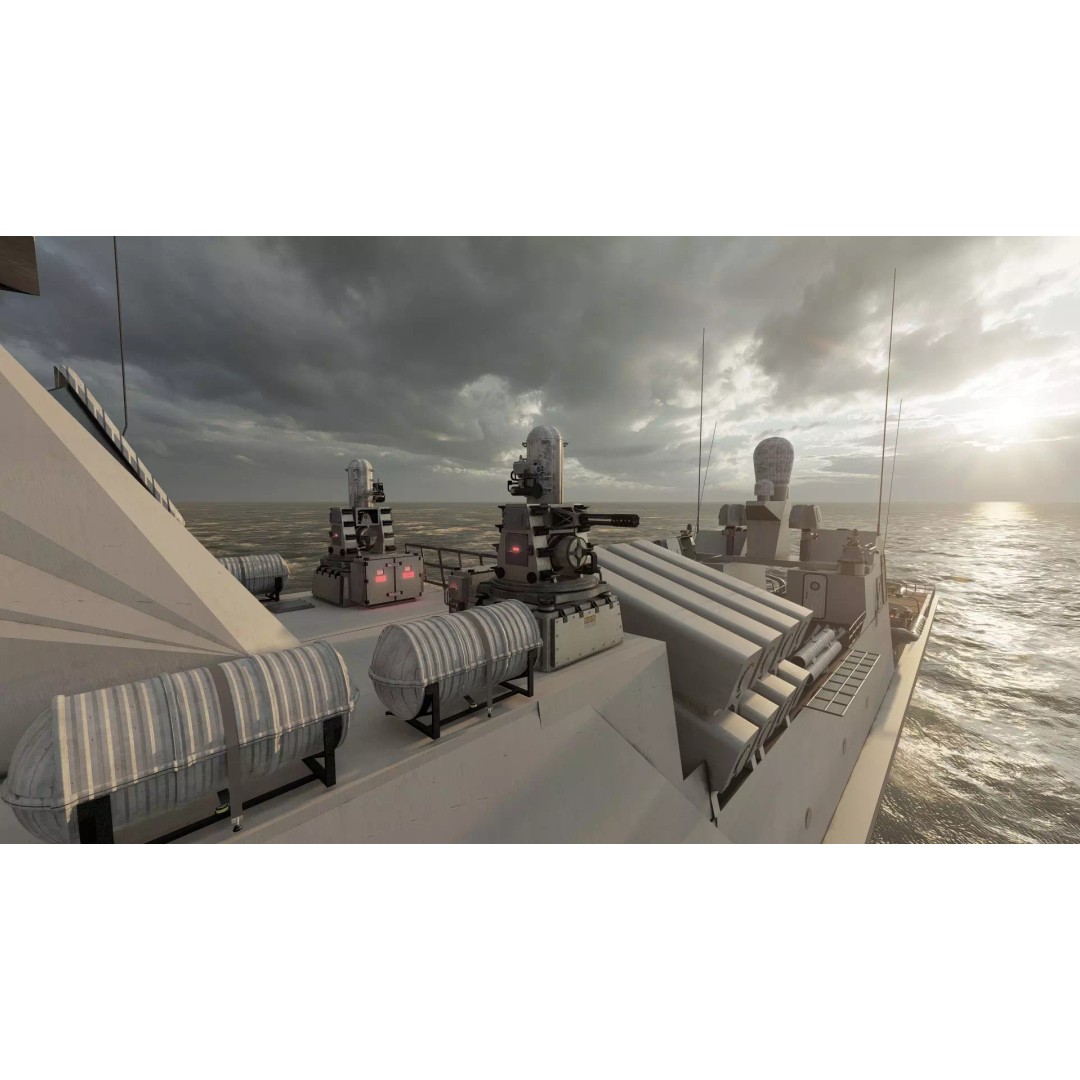 Navy Multirole Corvette 3D Model – Detailed Military Vessel, FBX, OBJ - View 24