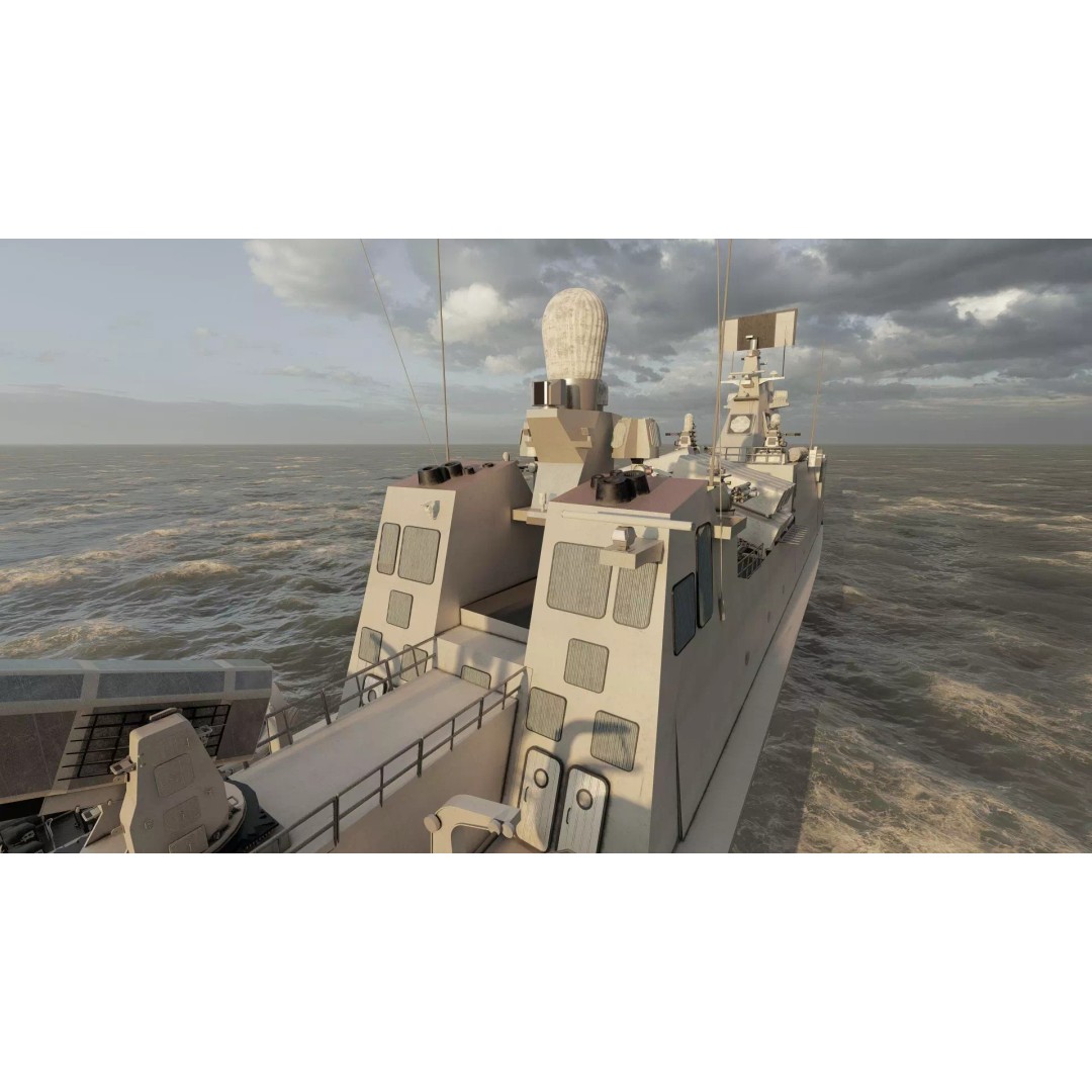 Navy Multirole Corvette 3D Model – Detailed Military Vessel, FBX, OBJ - View 35