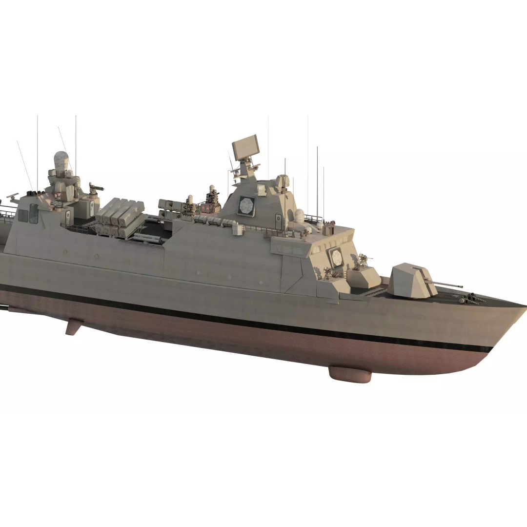 Navy Multirole Corvette 3D Model – Detailed Military Vessel, FBX, OBJ - View 5