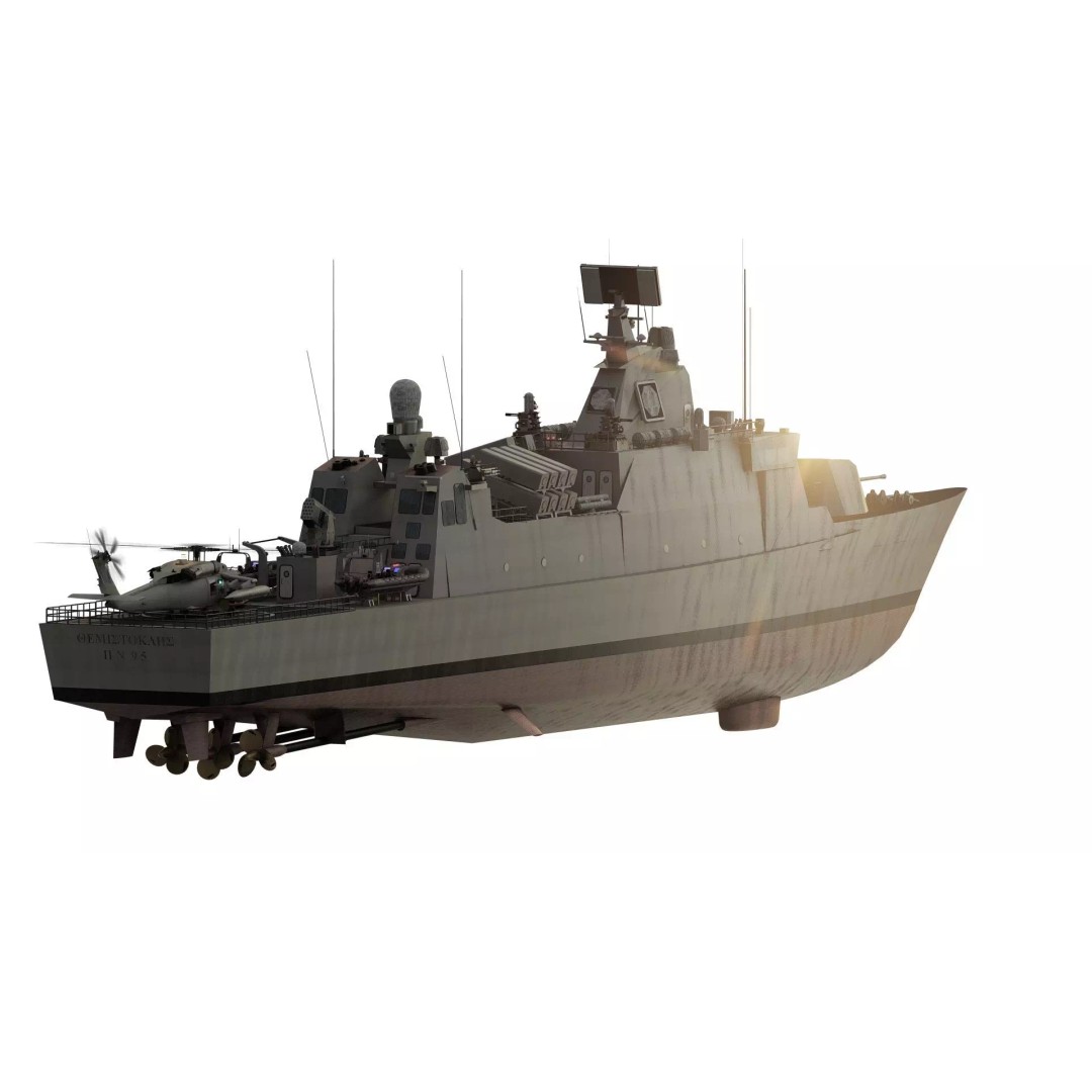 Navy Multirole Corvette 3D Model – Detailed Military Vessel, FBX, OBJ - View 7