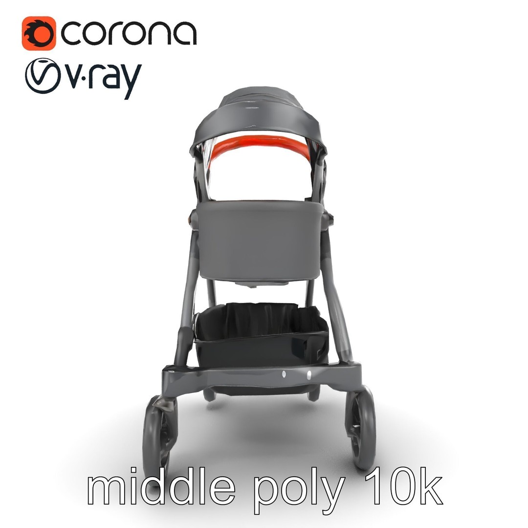 Convertible Stroller 3D Model – Low Poly PBR Asset for Games & Renders - View 18