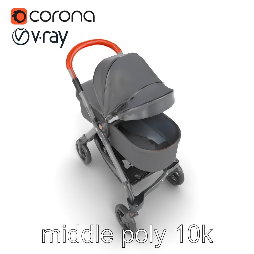 Convertible Stroller 3D Model – Low Poly PBR Asset for Games & Renders - View 22
