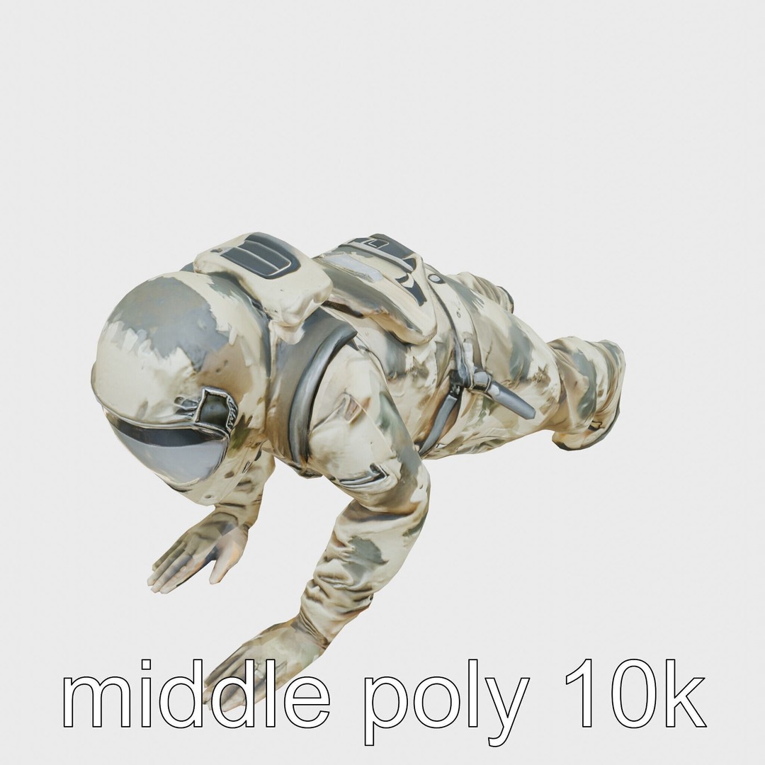 Invisibility Suit 3D Model – Low Poly Sci-Fi Character with PBR Textures - View 11