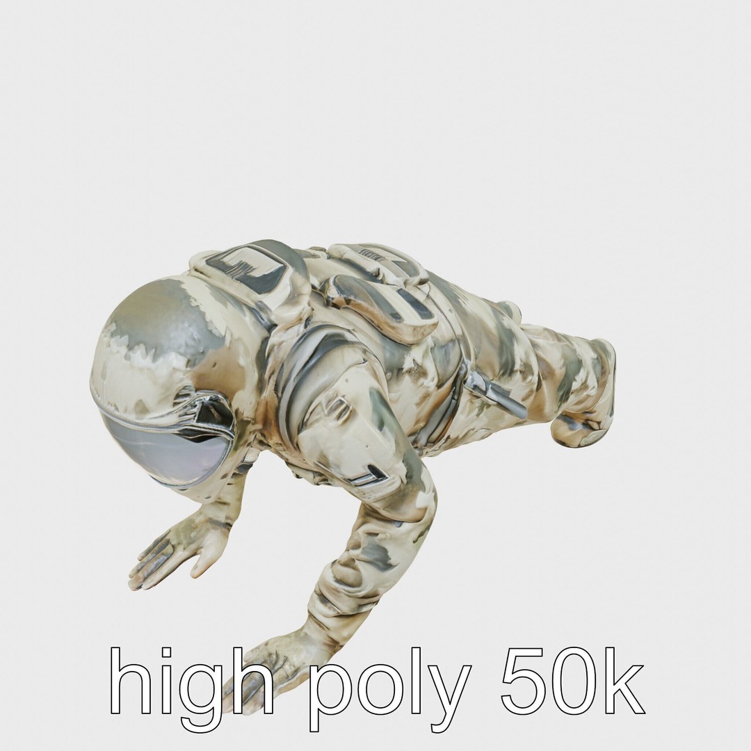Invisibility Suit 3D Model – Low Poly Sci-Fi Character with PBR Textures - View 18