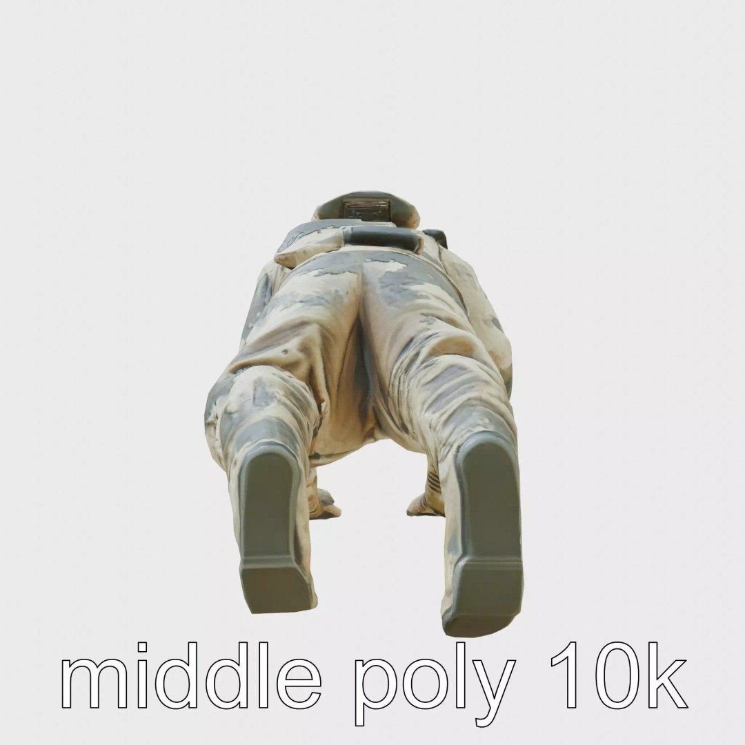 Invisibility Suit 3D Model – Low Poly Sci-Fi Character with PBR Textures - View 2