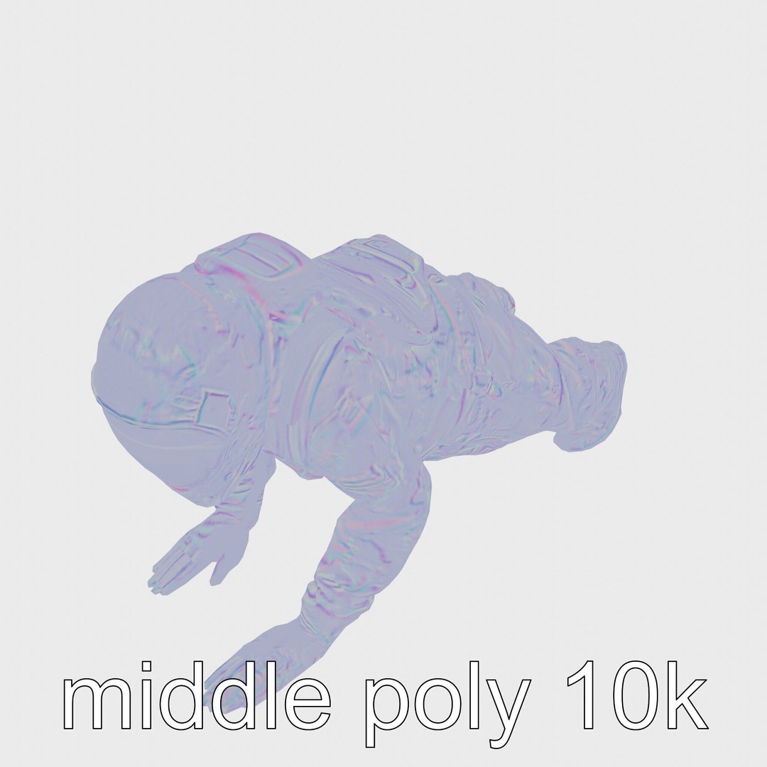 Invisibility Suit 3D Model – Low Poly Sci-Fi Character with PBR Textures - View 22