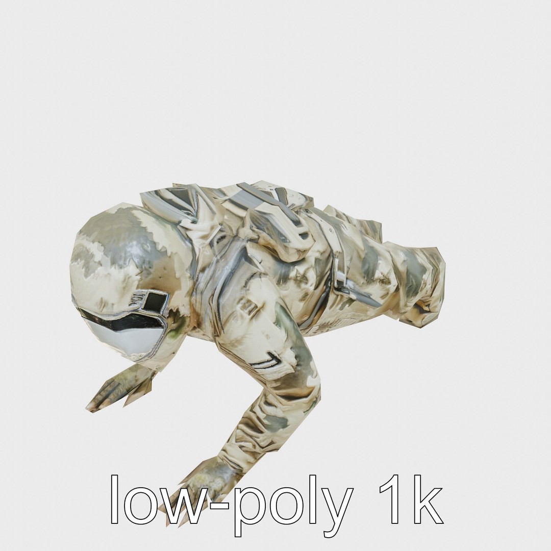 Invisibility Suit 3D Model – Low Poly Sci-Fi Character with PBR Textures - View 27