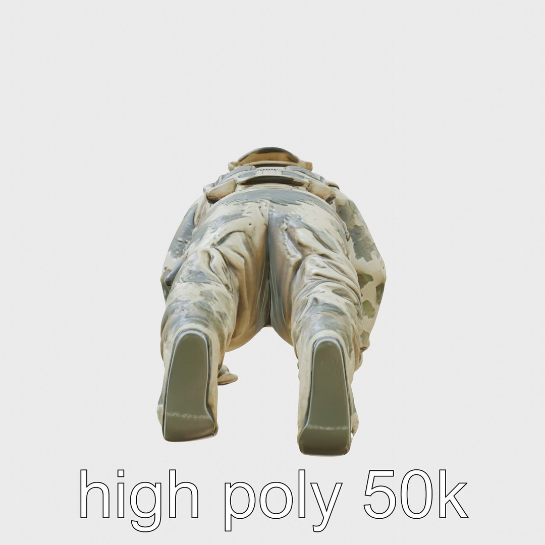 Invisibility Suit 3D Model – Low Poly Sci-Fi Character with PBR Textures - View 30