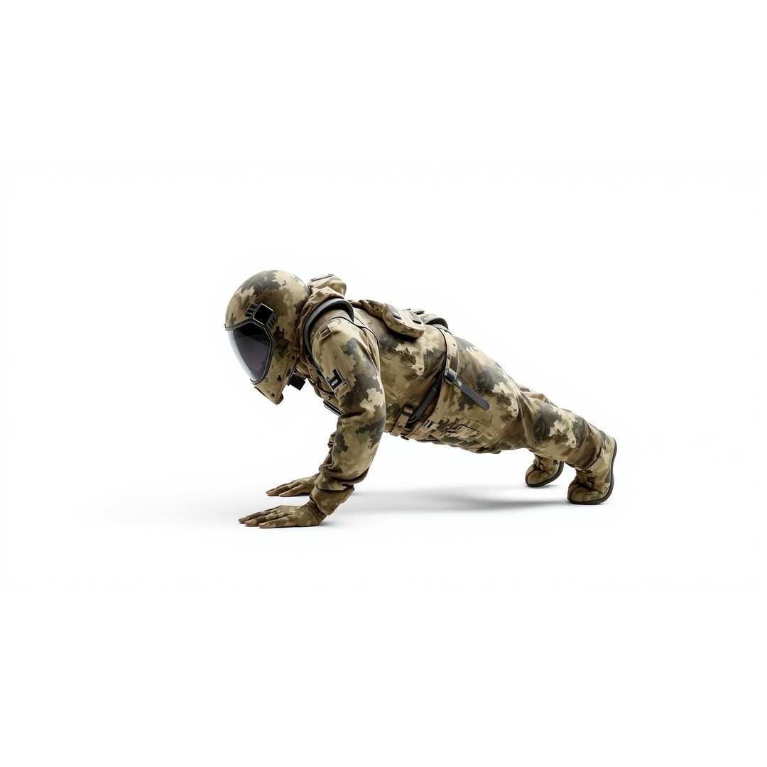 Invisibility Suit 3D Model – Low Poly Sci-Fi Character with PBR Textures - View 5
