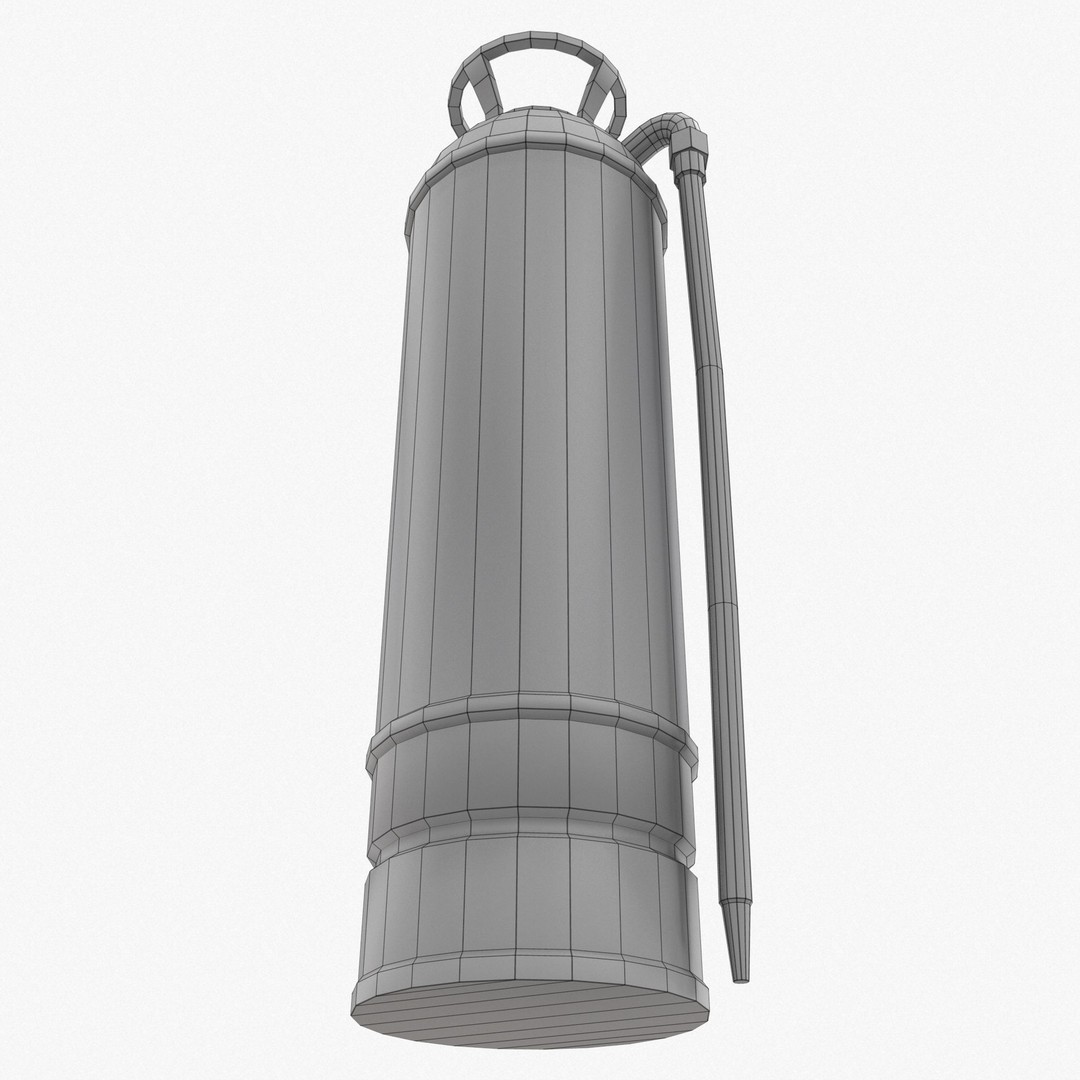 Vintage Fire Extinguisher 3D Model – Retro Game Ready PBR Asset, FBX - View 12