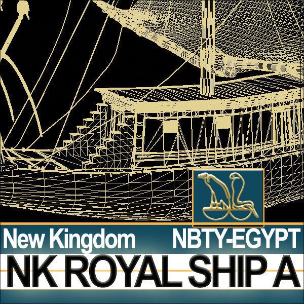 Ancient Egyptian Royal Ship 3D Model – Historic Watercraft, C4D, OBJ