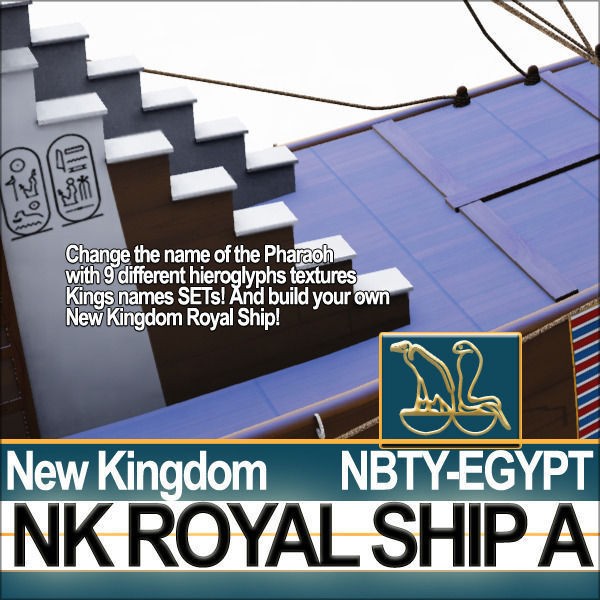 Ancient Egyptian Royal Ship 3D Model – Historic Watercraft, C4D, OBJ - View 11
