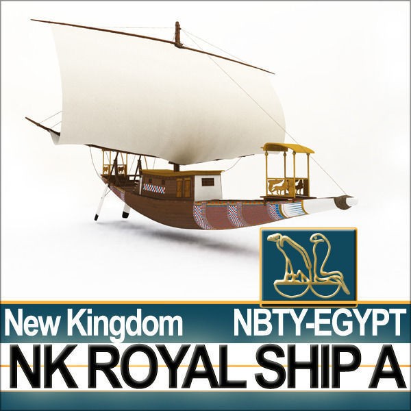 Ancient Egyptian Royal Ship 3D Model – Historic Watercraft, C4D, OBJ - View 13