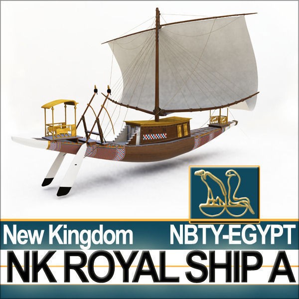 Ancient Egyptian Royal Ship 3D Model – Historic Watercraft, C4D, OBJ - View 14