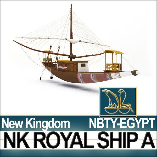Ancient Egyptian Royal Ship 3D Model – Historic Watercraft, C4D, OBJ - View 15
