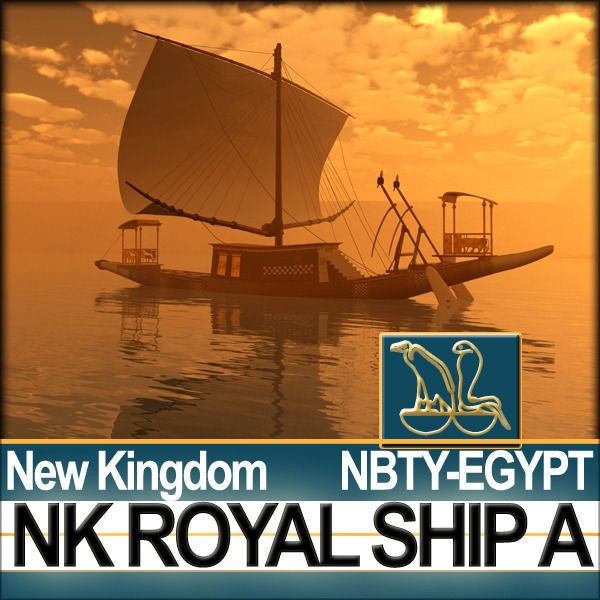 Ancient Egyptian Royal Ship 3D Model – Historic Watercraft, C4D, OBJ - View 16