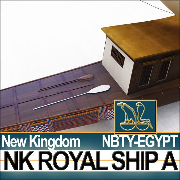 Ancient Egyptian Royal Ship 3D Model – Historic Watercraft, C4D, OBJ - View 17