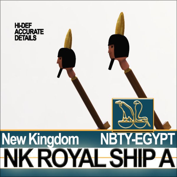 Ancient Egyptian Royal Ship 3D Model – Historic Watercraft, C4D, OBJ - View 19