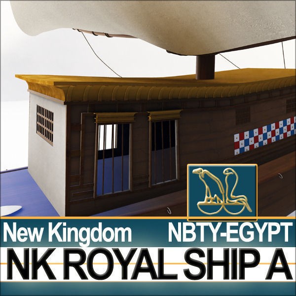 Ancient Egyptian Royal Ship 3D Model – Historic Watercraft, C4D, OBJ - View 21