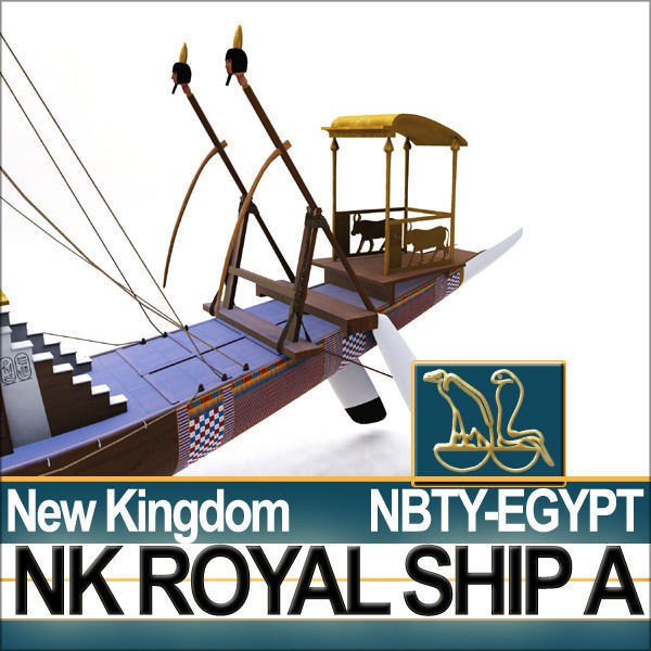 Ancient Egyptian Royal Ship 3D Model – Historic Watercraft, C4D, OBJ - View 25