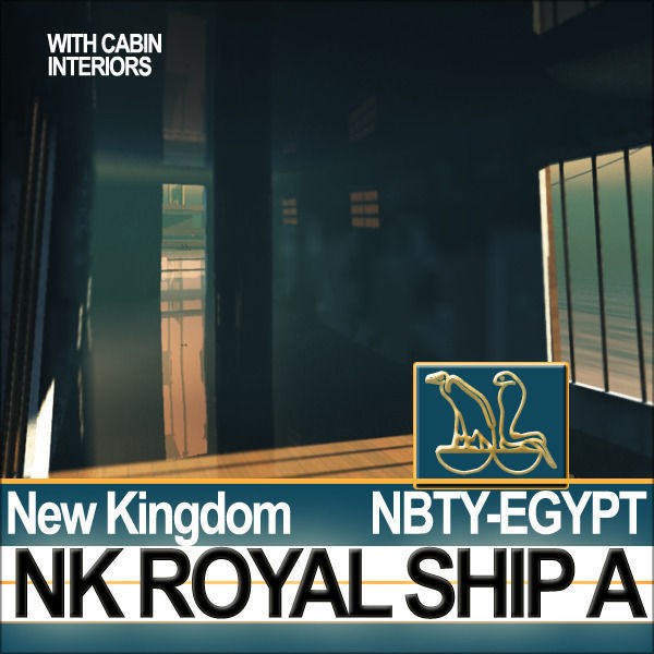 Ancient Egyptian Royal Ship 3D Model – Historic Watercraft, C4D, OBJ - View 26