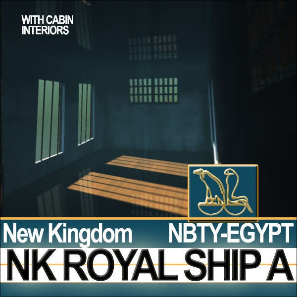 Ancient Egyptian Royal Ship 3D Model – Historic Watercraft, C4D, OBJ - View 27