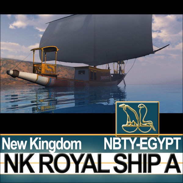 Ancient Egyptian Royal Ship 3D Model – Historic Watercraft, C4D, OBJ - View 29