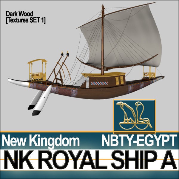 Ancient Egyptian Royal Ship 3D Model – Historic Watercraft, C4D, OBJ - View 31