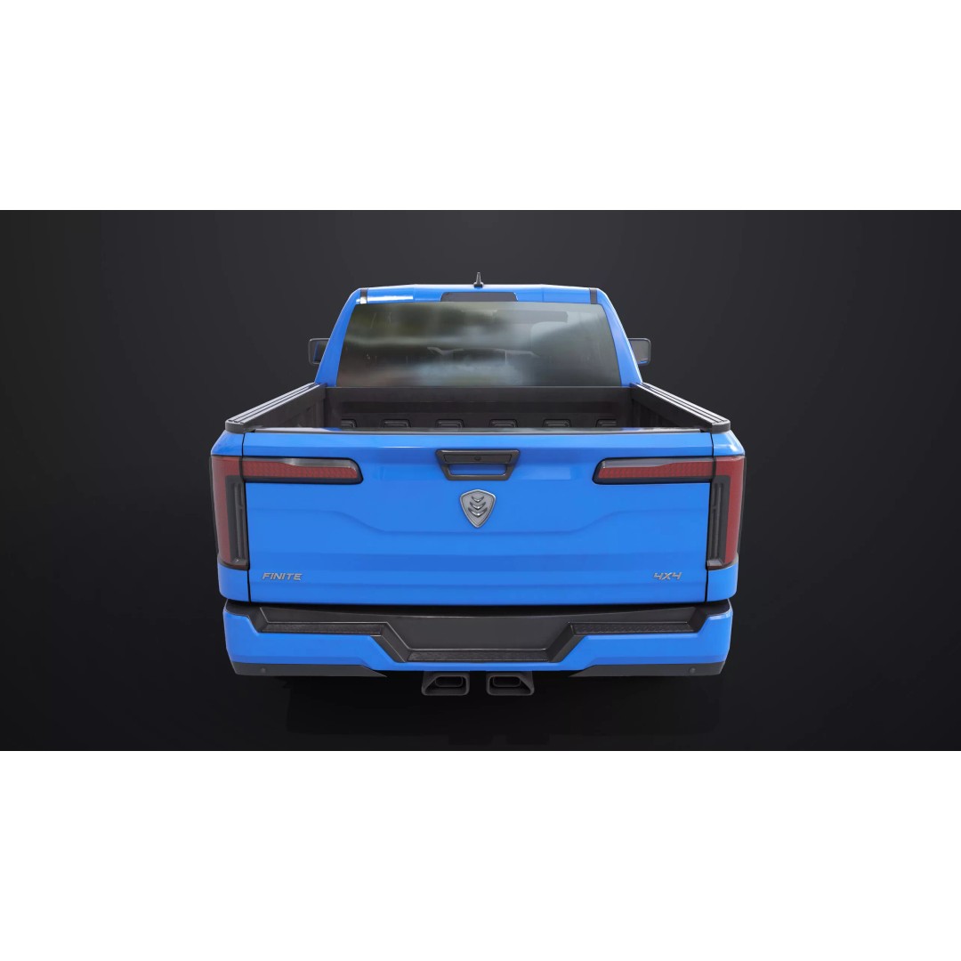 Pickup Truck 3D Model – Low Poly Rigged PBR Game Asset, FBX - View 10