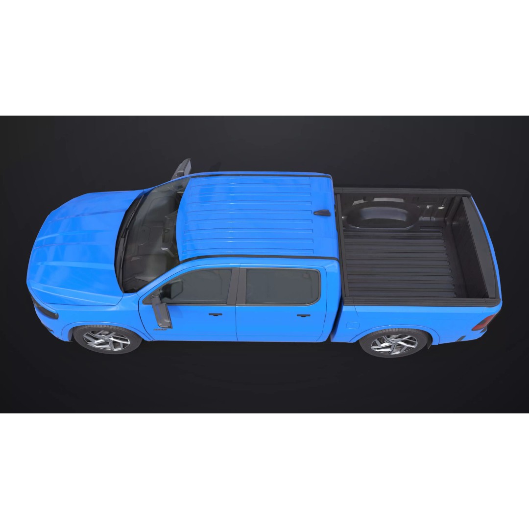 Pickup Truck 3D Model – Low Poly Rigged PBR Game Asset, FBX - View 18