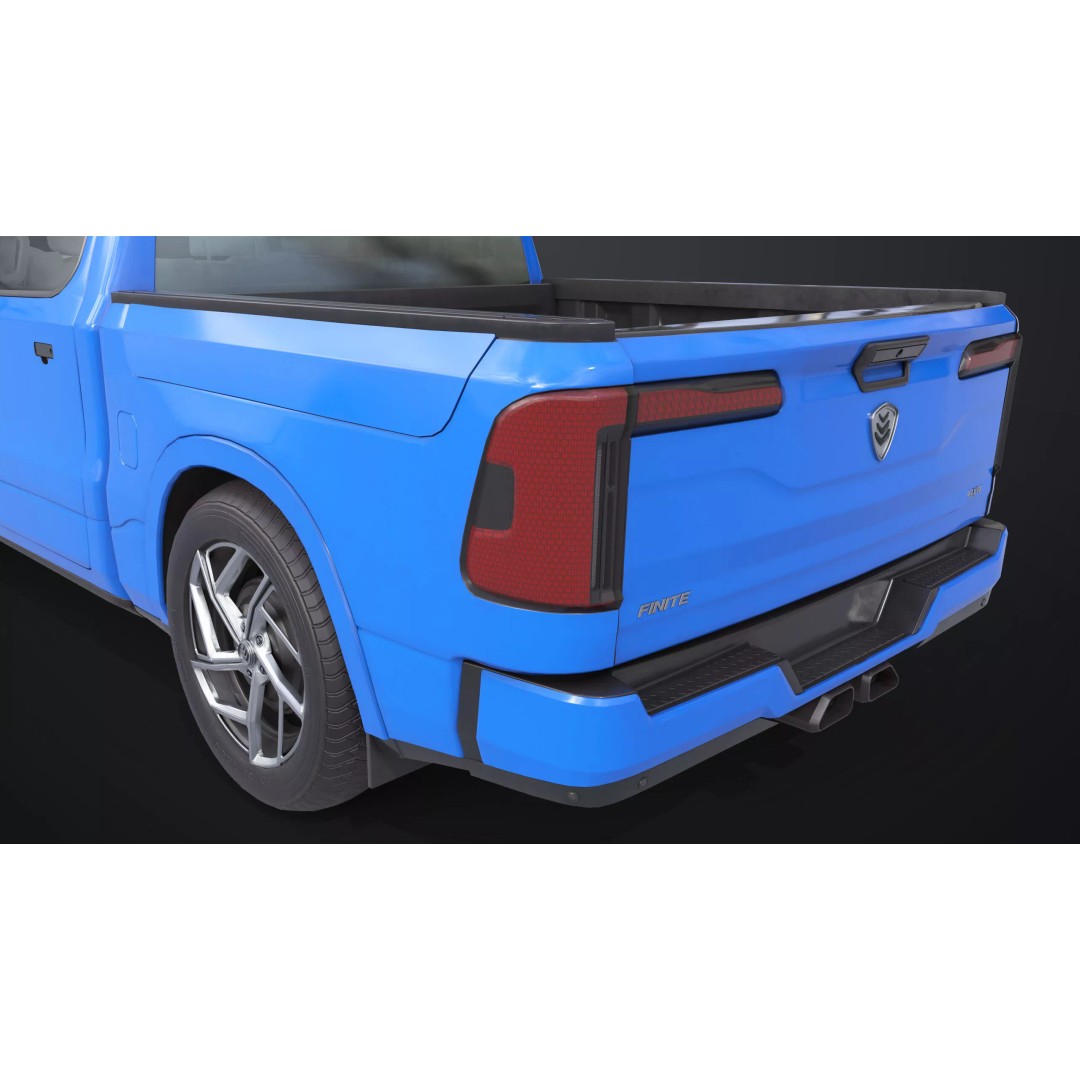 Pickup Truck 3D Model – Low Poly Rigged PBR Game Asset, FBX - View 21
