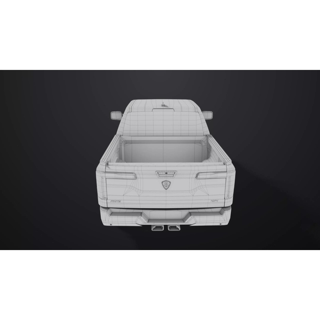 Pickup Truck 3D Model – Low Poly Rigged PBR Game Asset, FBX - View 39