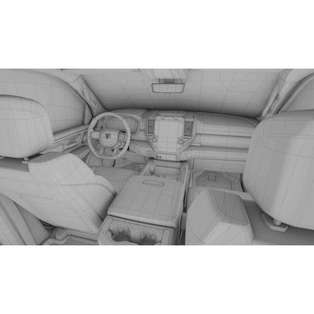 Pickup Truck 3D Model – Low Poly Rigged PBR Game Asset, FBX - View 51