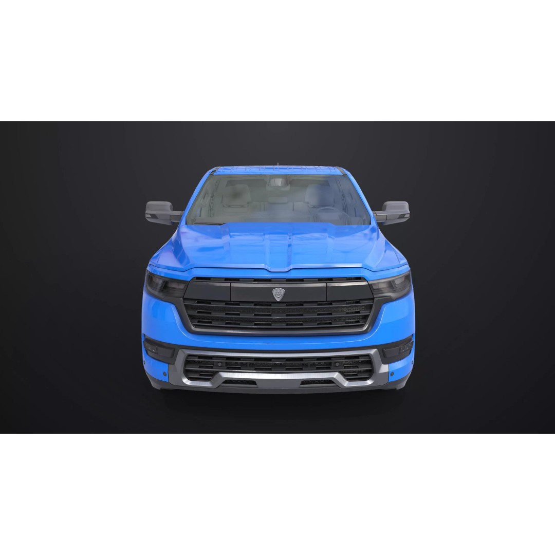 Pickup Truck 3D Model – Low Poly Rigged PBR Game Asset, FBX - View 9