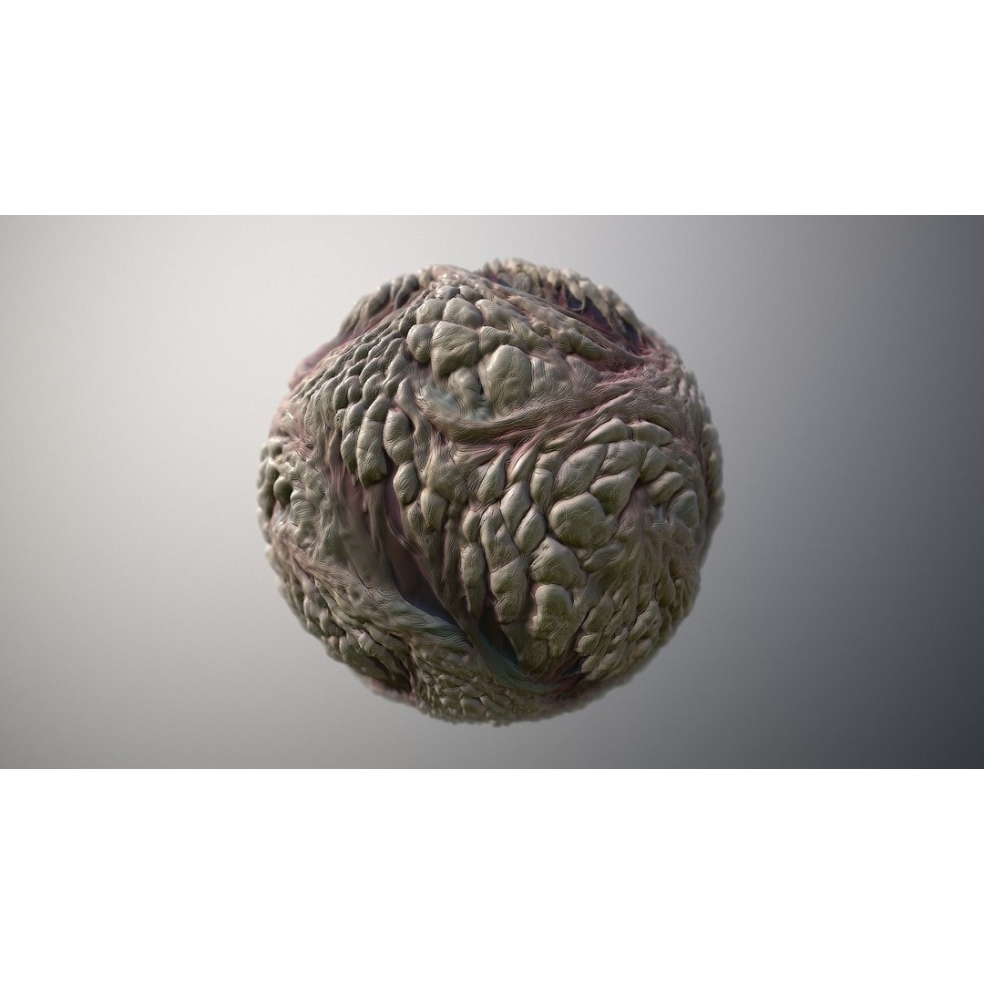 Skin Monster 3D Model – Seamless PBR Texture Pack for Game Assets - View 6