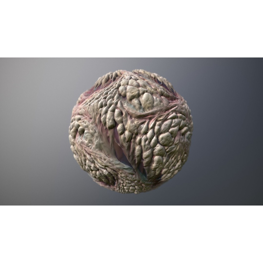 Skin Monster 3D Model – Seamless PBR Texture Pack for Game Assets - View 8