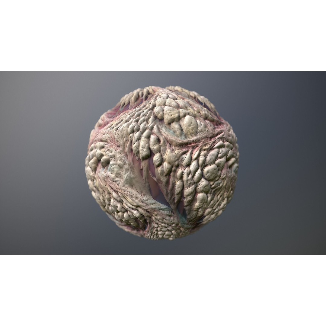 Skin Monster 3D Model – Seamless PBR Texture Pack for Game Assets - View 9