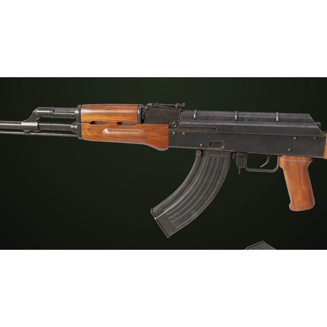 Light Machine Gun 3D Model – Low Poly PBR Game Asset, FBX - View 10