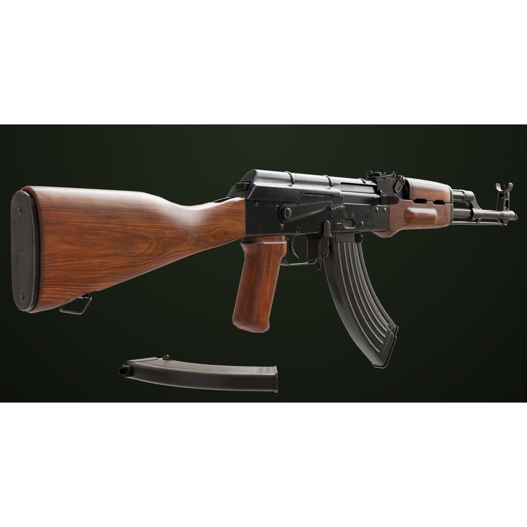 Light Machine Gun 3D Model – Low Poly PBR Game Asset, FBX - View 15