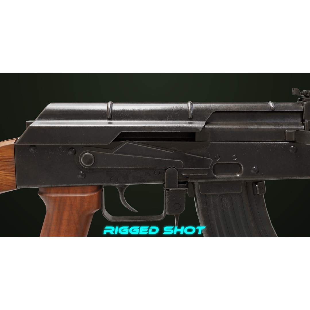 Light Machine Gun 3D Model – Low Poly PBR Game Asset, FBX - View 18