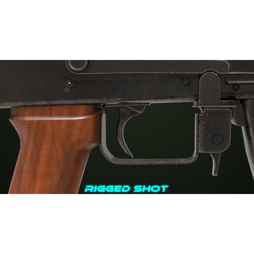 Light Machine Gun 3D Model – Low Poly PBR Game Asset, FBX - View 22