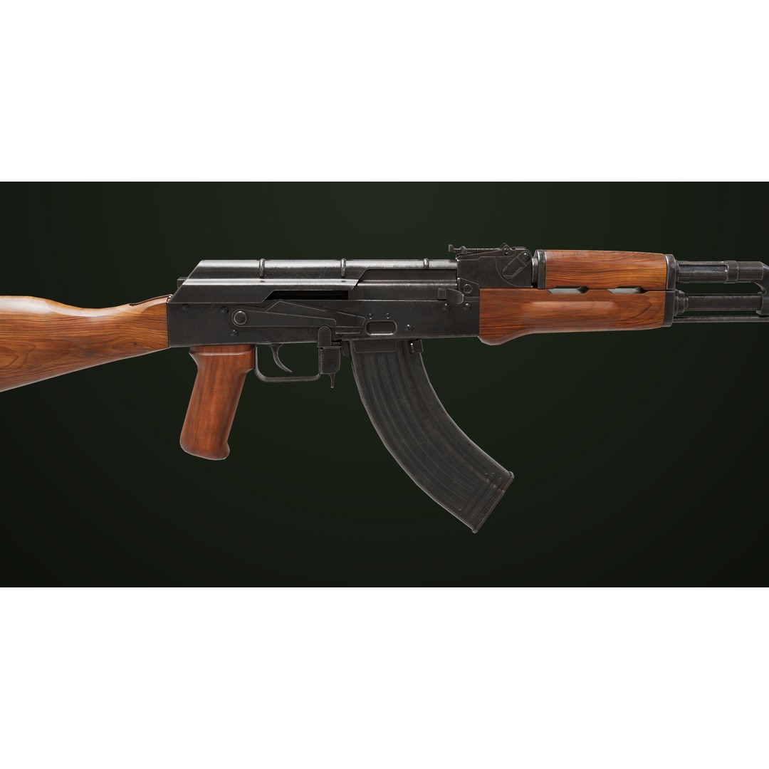 Light Machine Gun 3D Model – Low Poly PBR Game Asset, FBX - View 27